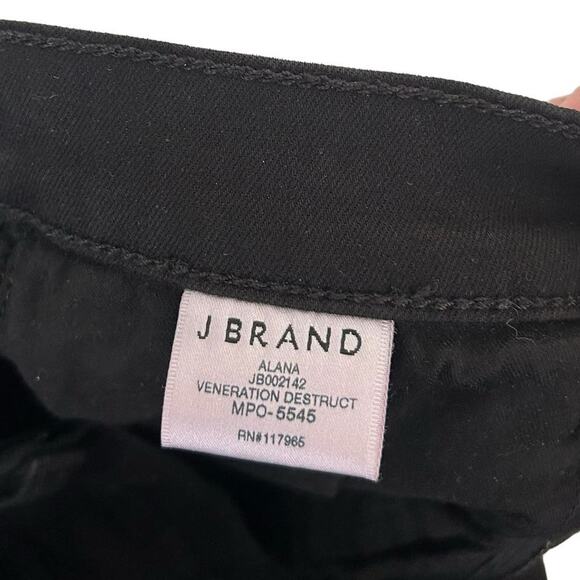 J Brand Black Alana Veneration Destruct Skinny Jeans Sz 28 - Picture 3 of 7